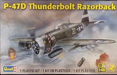 1/48 P-47D Thunderbolt Razorback.                      By Revell  • $5.50