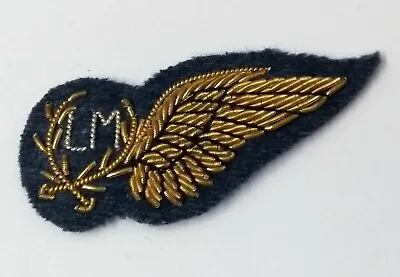 £9.99 • Buy British Royal Air Force Load Master 'LM' Braid Half Wing Brevet Badge