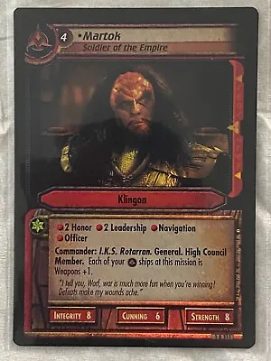 Star Trek CCG 2E Promo MARTOK SOLDIER OF THE EMPIRE Foil Card NEVER PLAYED • $4.50