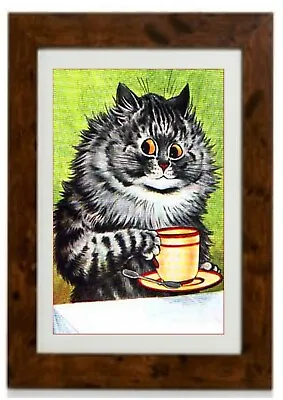  Coffee Cat Framed  Print By Louis Wain • £28.04