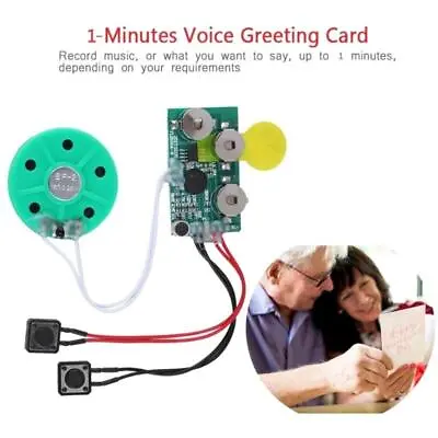 £7 • Buy Voice Greeting Card Chip Module Recordable Sound Board DIY For Greeting Cards
