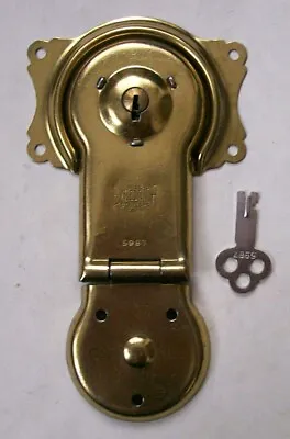 VINTAGE EXCELSIOR Steamer Trunk Chest Lock & Key Brass & Steel NOS Hardware • $44.95