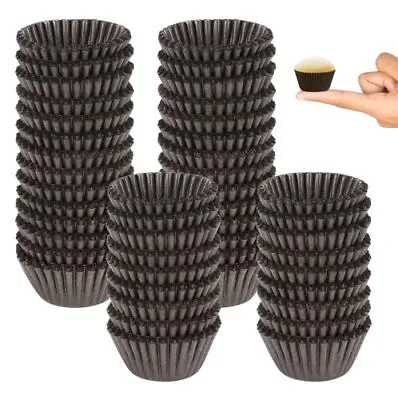 $15.51 • Buy 900 Pieces Mini Brown Cupcake Liners Mini Baking Cups Liners Mini Muffin Line...