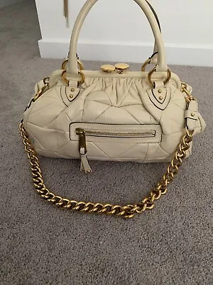 MARC JACOBS  Quilted Leather Gold Tone Hardware Stam Satchel Bag With Tags • $399