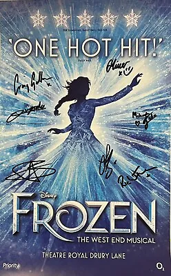 $199.99 • Buy Samantha Barks + Cast Signed FROZEN UK Poster Windowcard Broadway Int. LAST ONE!