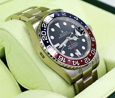 Rolex GMT Master II 116719 BLRO PEPSI 18K White Gold Box/Papers NEW FULL STICKER • $74312.06