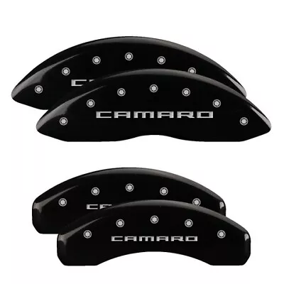 MGP Caliper Covers Set Of 4 Black Finish Silver Camaro (Gen 5/6) • $289