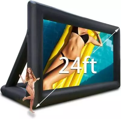 24FT Inflatable Movie Projector Screen Projection Outside Theater W/Blower • $125.99