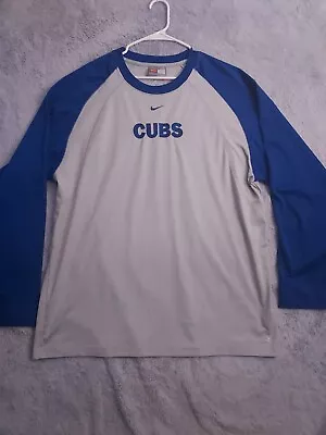 Vintage Chicago Cubs Shirt Mens 2XL XXL Nike Team Sports Center Swoosh Embroider • $28.95