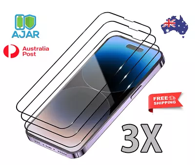 3XiPhone Screen Protector Tempered Glass For 6 7 8 11 12 13 14 15Pro Max Plus XR • $6.99