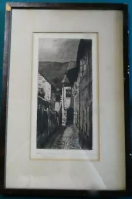 Antique-Hedwig H.M.STORCK-Mozarts House-Vienna-Original Etching-Signed--Roullier • $34.25