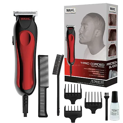 Wahl 9307-5317 Hair Clippers Detailer T-Pro Blade Corded Bump-Free 9 Piece Kit • $54.51
