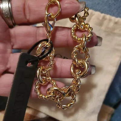 NWT J Crew Gold Chainlink Bracelet • $20