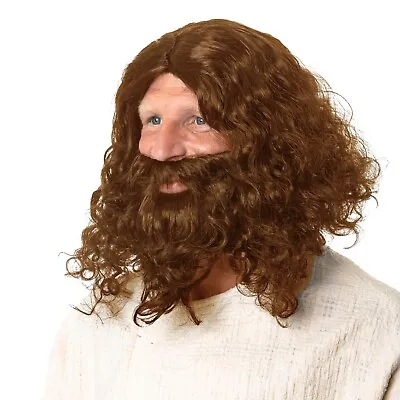 Jesus Wig & Beard 60s 70s Hippy Hippie Prophet Fancy Dress Joseph  • £8.99