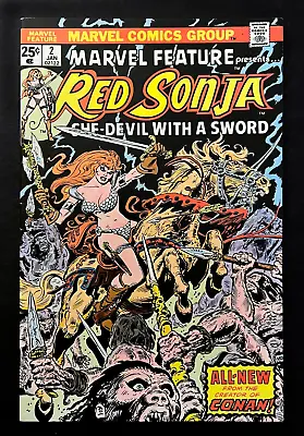 MARVEL FEATURE #2 RED SONJA Nice Copy Frank Thorne Art Marvel Comics 1976 • $21.99