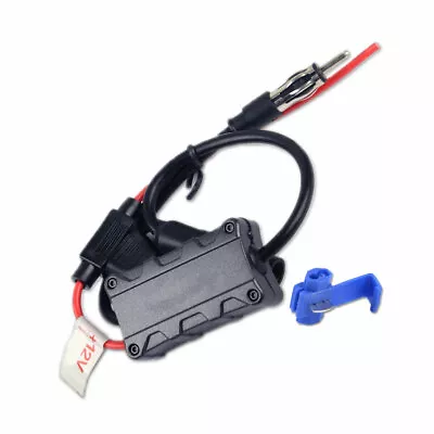 AMP Amplifier Booster 12V For Auto Radio FM AM Signal Strengthen Reception Ido • £12.66