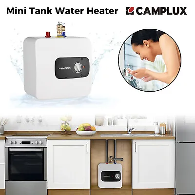 CAMPLUX 2/4/6 Gallon Electric Mini Tank Water Heater W/ Cord Plug Under Sink RV • $169.99