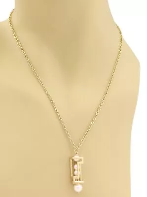 Versace Pearls 18k Yellow Gold Chandelier Pendant • $3813.45