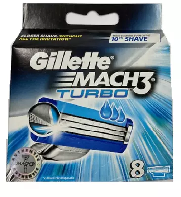 Gillette Mach3 Turbo Men's Razor Blade Refills - 8 Cartridges • $17.49