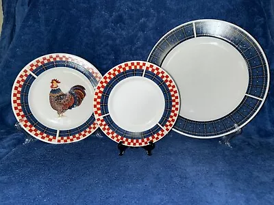 Your Choice-oneida Calico Rooster Dinner Plates Salad Plates Or Saucers-vguc • $4.50