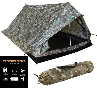 KombatUK 2 Person Lightweight Compact Single Skin Trooper BTP Camo Camping Tent • £32.95