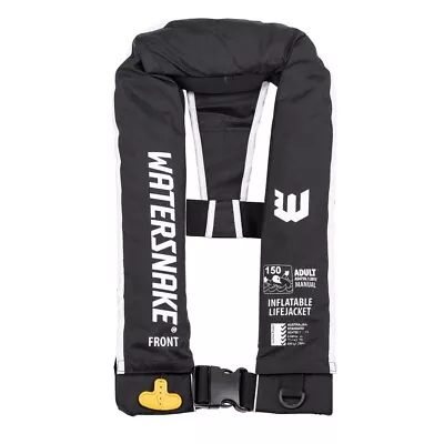 Black Watersnake Manual Inflatable PFD - Level 150 Adult Life Jacket • $99.95