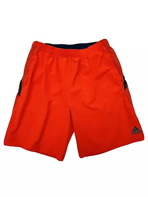 Adidas Climalite Mens Large Shorts Red-Orange Athletic Gym Pockets Lightweight • $9.99