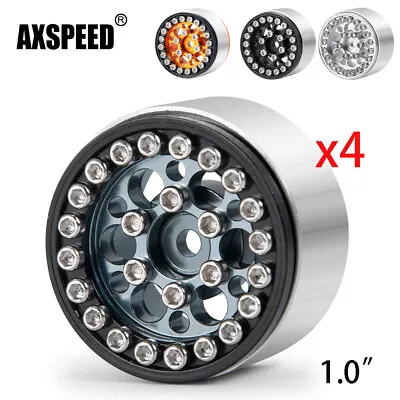 AXSPEED For RC 1:24 Axial SCX24 Medel Car 1.0  CNC Aluminum Beadlock Wheel Rims • $24.38