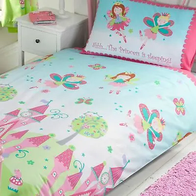 Fairy Princess Is Sleeping Junior  Duvet Cover Set Toddler Cot Bed Bedding • £13.49