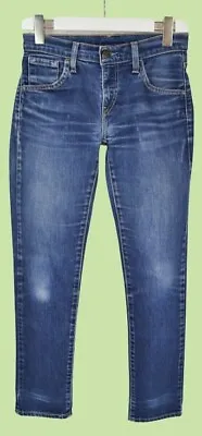 LEVI'S  Jeans Men's Slim Fit Whiskers Faded Zip Fly Denim Blue W26/L30 • £23.99