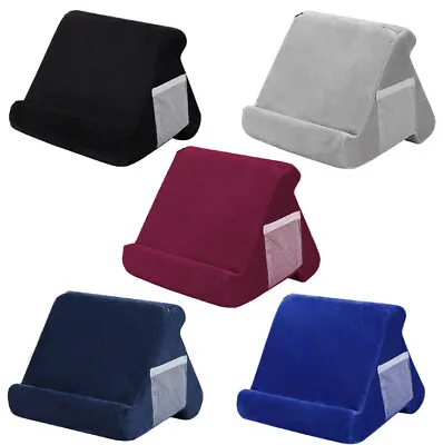 UK IPad Laptop Holder Tablet Multi-Angle Soft Pillow Lap Stand Phone Cushion NEW • £11.59