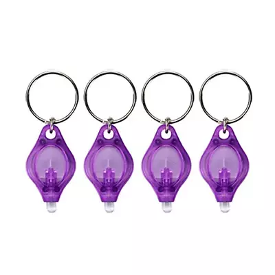 4Pack 395nm UV Mini LED Keychain Flashlight Black Light UV Lights Key Ring • $5.99