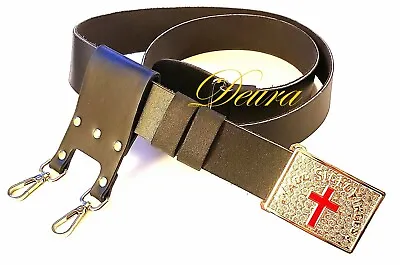 Masonic MASON KNIGHTS TEMPLAR LEATHER Sword Belt SCABBARD Sir Knight 36 - 48  • $59.99