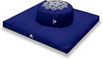 TempleTree Living Meditation Cushion Set Zabuton Floor Pillow & Zafu Bolster • $54.99