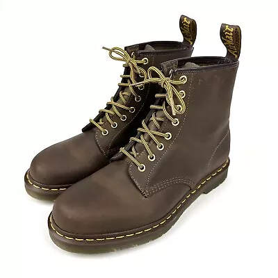 Men’s Doc Martens 1460 Crazy Horse Brown Leather Boots Size 10 US Very Clean • $85
