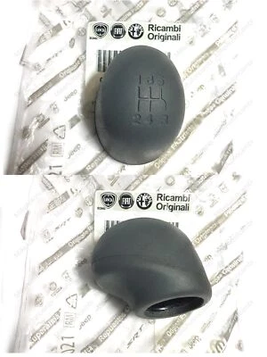 Pomello Leva Cambio Per Fiat 600 Seicento 1998-2010 - Ricambio Originale 735249804 In Plastica ABS E Ecopelle