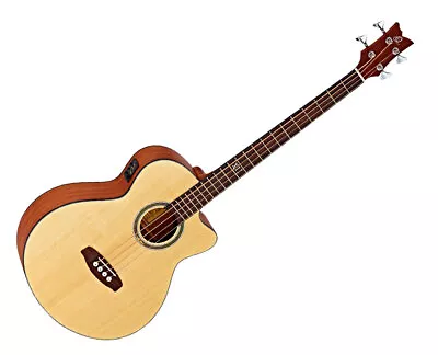 Ortega Guitars D538-4 Deep Series Medium Scale Solid Top A/E Bass - Natural • $599.99