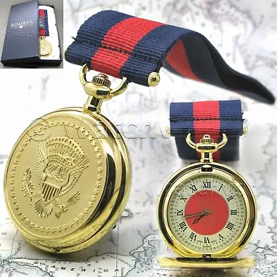 US Pocket Watch American Presidency Melody Medal With Ribbon And New In Box C41 • $59.99