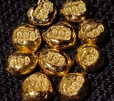 1/2 Half 0.5 Gram Gold Nugget 999.9 UK Made Fine Bullion Pure 24ct Gold Bar AU  • $88.98
