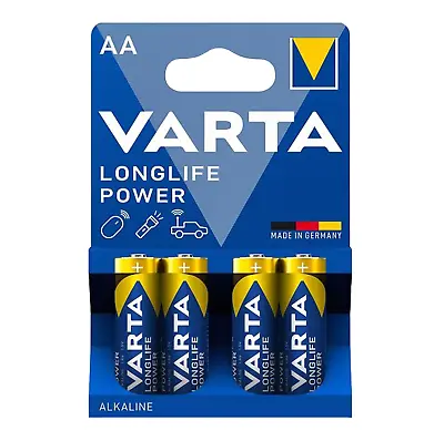 4 VARTA Longlife Puissance Aa LR6 Alcalin Batteries MN1500 1.5V Stilo 4BL Neuf • $6.38