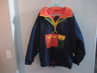 $69.99 • Buy Vtg 90s Gant Puffy Color Block Pullover Jacket Men M MEDIUM Vintage Y2k Polo