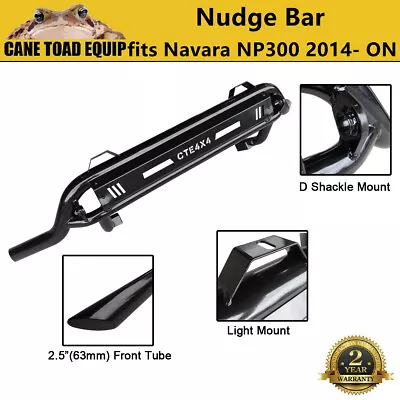 Slim Nudge Bar Fits Navara NP300 2014-Onwards D23 Light Bar Powder Coated Black  • $330
