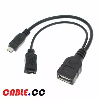 Cablecc Micro USB Host OTG Cable With USB 2.0 Power For Tablet Phone 5Pin OTG • $5.51