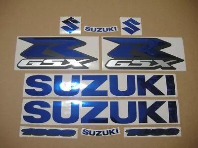 Decals For Suzuki GSXR 1000 Chrome Blue Stickers Set Graphics Gsx-r Mirror Logo • $66