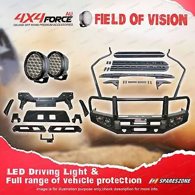 4X4FORCE Armor Bullbar Skid Plate 3 LOOP Light Side Steps For Ford Ranger PX T6 • $1840