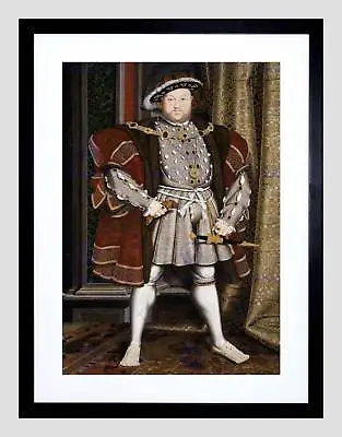 £24.50 • Buy Antique Holbein Junior Henry Tudor Viii King England Framed Print B12x12805