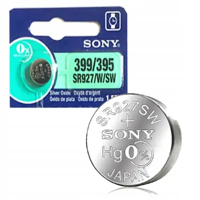 $2.85 • Buy 1 X Sony  Murata Sr927sw 395 Silver Oxide 1.55v Watch Batteries Made In Japan