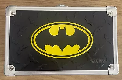 BATMAN Black/Yellow VAULTZ Locking Storage Pencil Box & 2 Keys 8.25  X 5  X 2.5  • $9.95