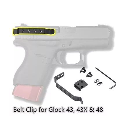 IWB Minimalist Belt Clip For Glock 4343X & 48 Low Profile Conceal Carry Holster • $18.99