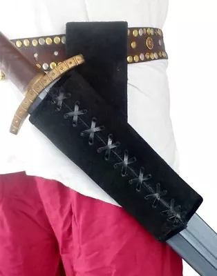£14.99 • Buy LARP Medieval Angled Weapon Loop Frog Part Scabbard Sword Black And Brown